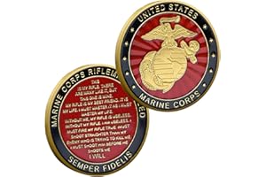 WRFLC USMC Anniversary Challenge Coin - Marine Corps Commemorative Coin - Eagle Globe Anchor Design - Limited Edition Collectible - United States Marine Corps Veteran Gift