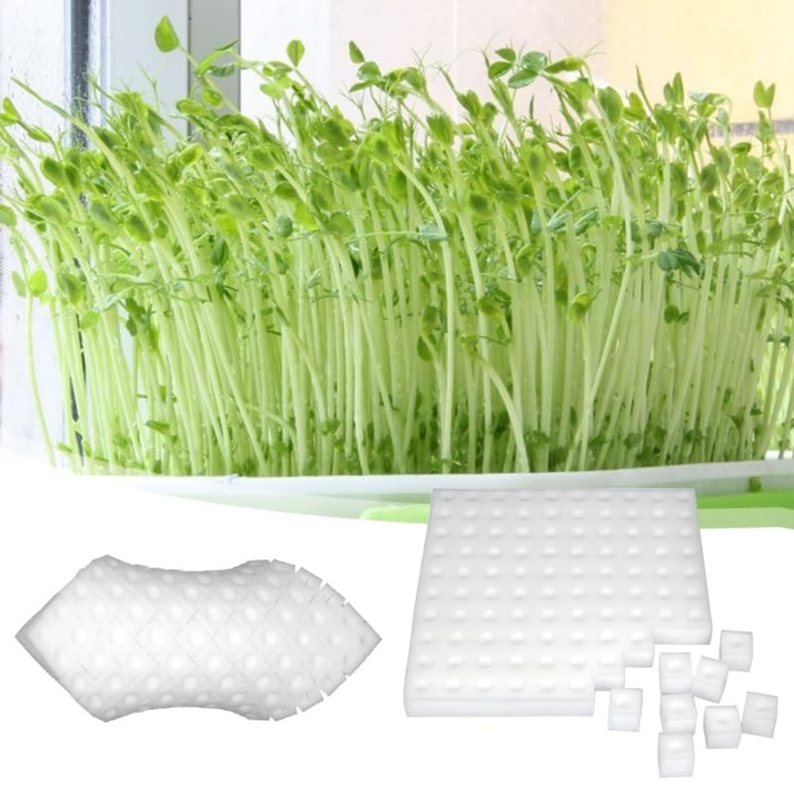Hydroponic Sponge - Seedling Sponges Planting Gardening Tool for Greenhouse Small Bud Growth Or Grow Seedlings Square Hydroponic Plant Tower 100pcs