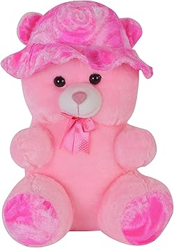 AVSHUB Stuffed Spongy Hugabble Soft Cute Cap Teddy Bear - 55 cm (Pink)