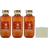 Bath & Body Works Seeing Rouge 3 Pack Body Wash Bundle with a Natural Oats Bar Soap - Full Size