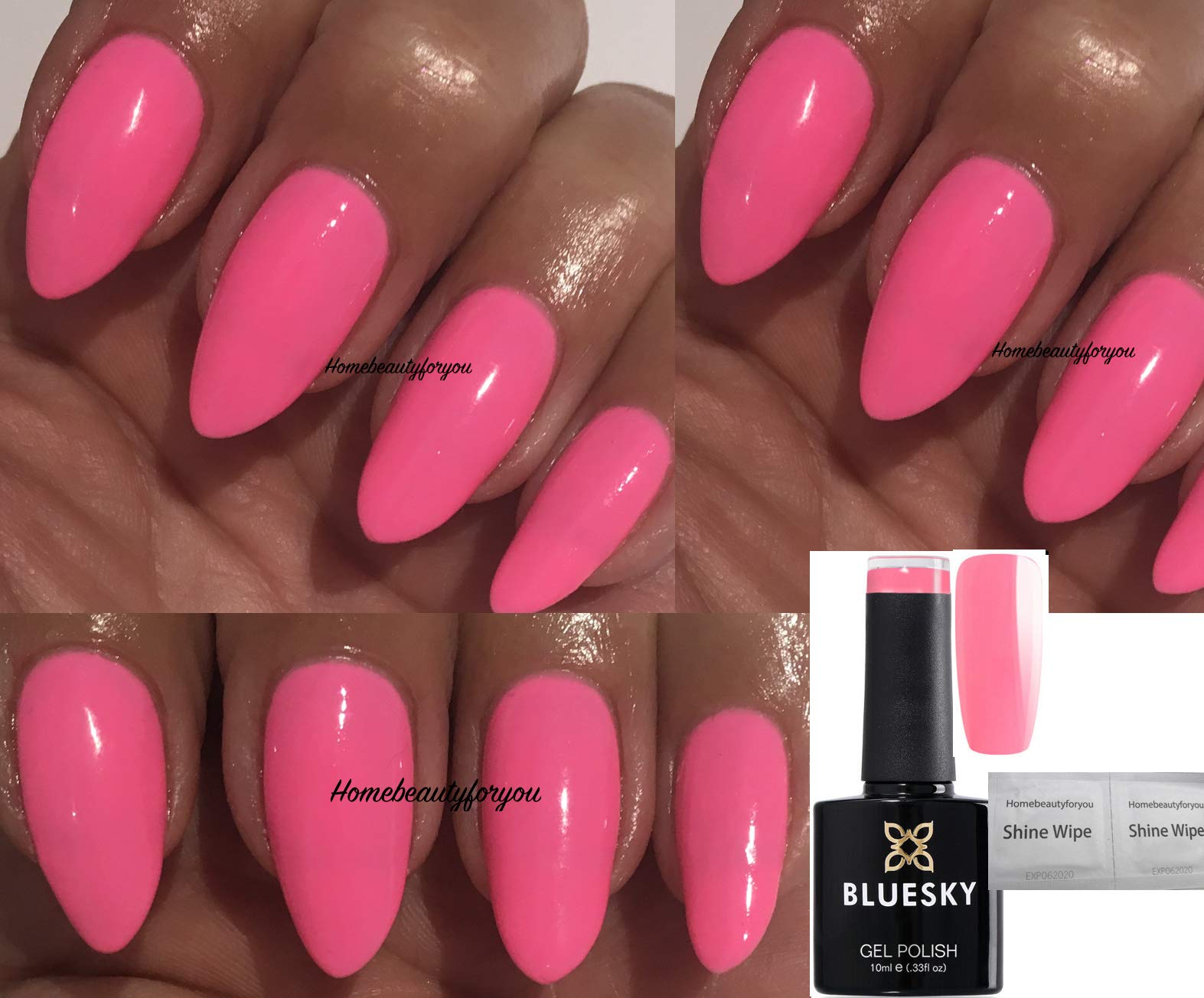 Bluesky GEL NAIL POLISH Pink Lovely Pink Neon UV LED Soak Off DC36 10ml SPRING SUMMER COLOR (Requires Drying under LED/UV Lamp)