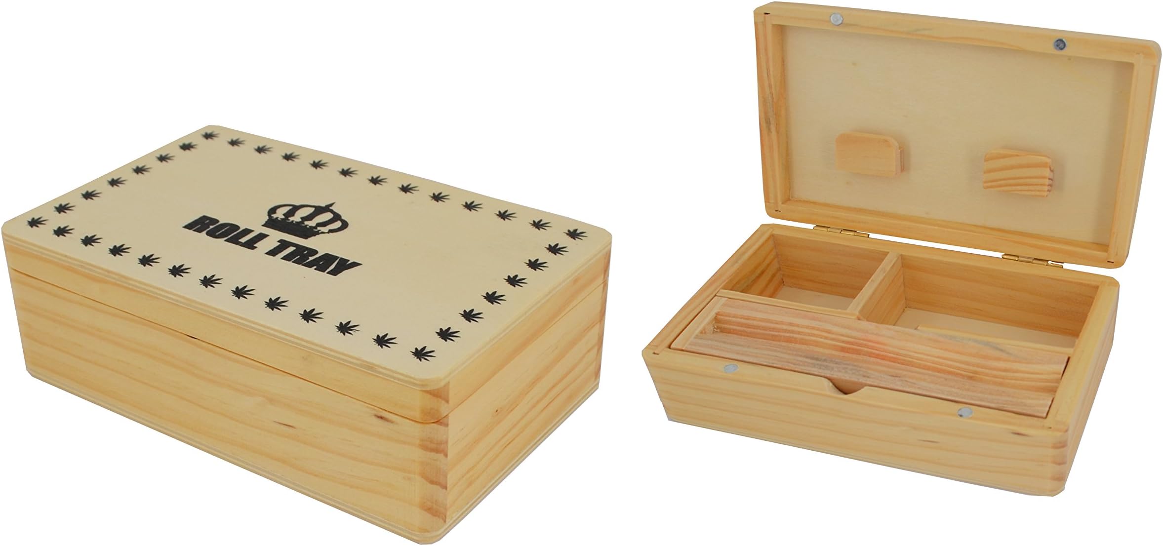 Wooden Rolling Box Medium Size Storage Box