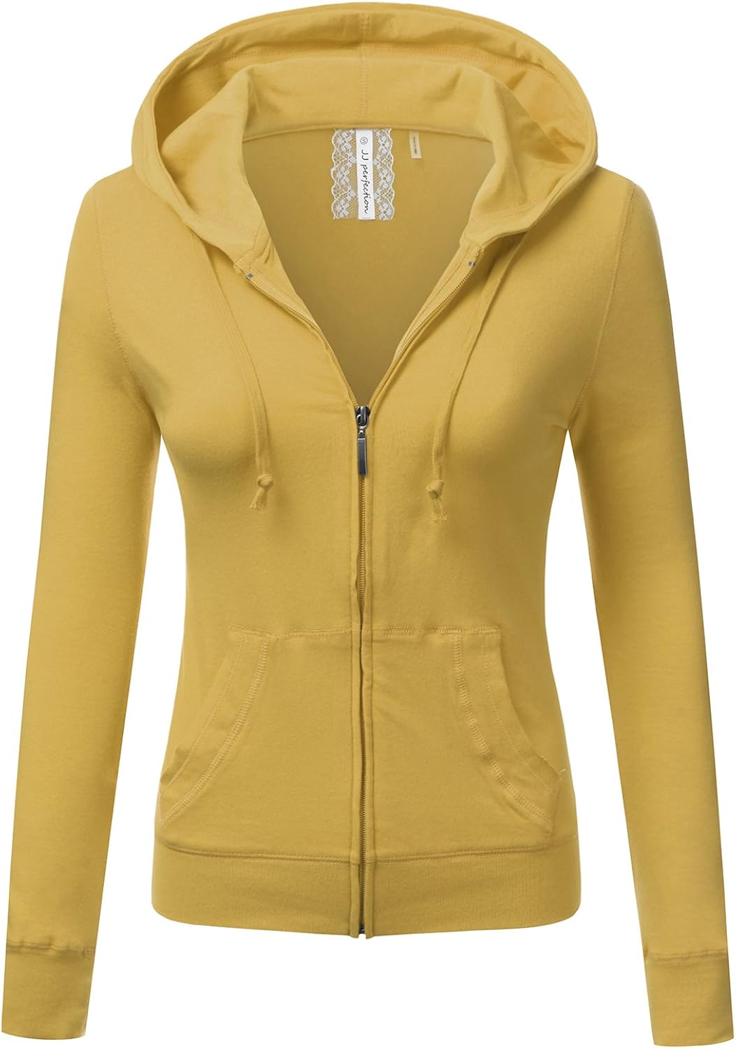 mustard yellow zip hoodie