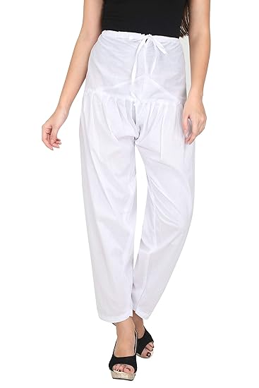 cotton patiala salwar(Pants) for women free size-White