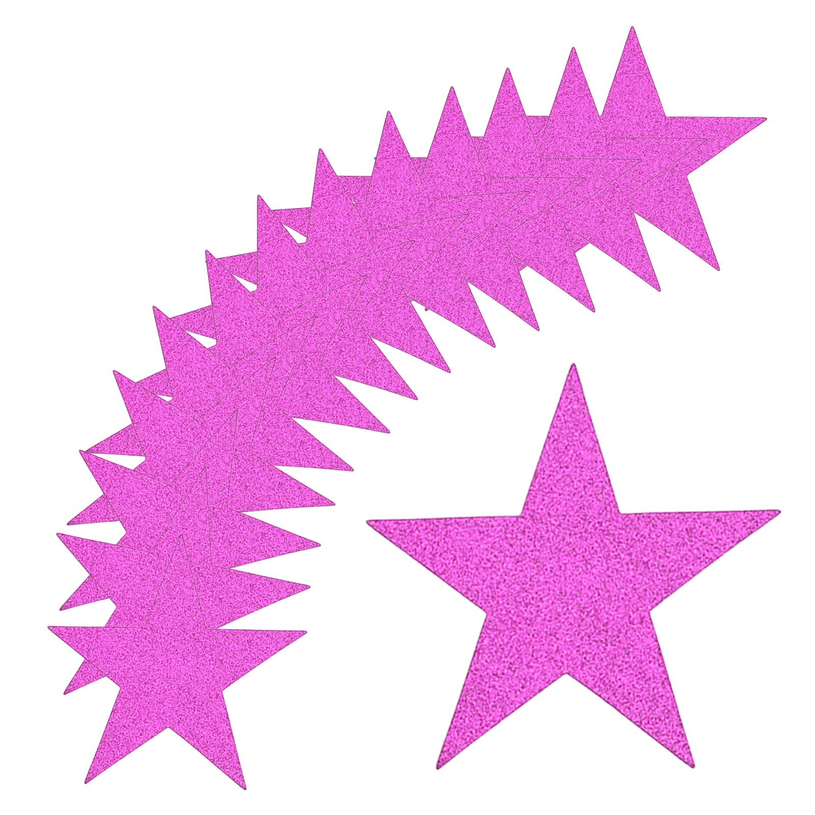 Photo 1 of MECCANIXITY Glitters Star Cutouts Paper Five Star Confetti Cutouts for Birthday Party Classroom Wedding Bulletin Board Wall Decorations 5.3 Inches,(Pink) Pack of 100