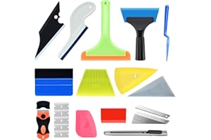REEVAA® Window Tint Kit for Car, Professional Window Tint Tools, Silicone Squeegee for Car Windshield, Window, Glass Door Cleaning, Essential Tinting Kit for Window Sun Film Installation