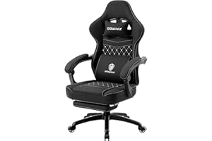 Dowinx Gaming Chair Breathable Fabric Computer Chair with Pocket Spring Cushion, Comfortable Office Chair with Gel Pad and St