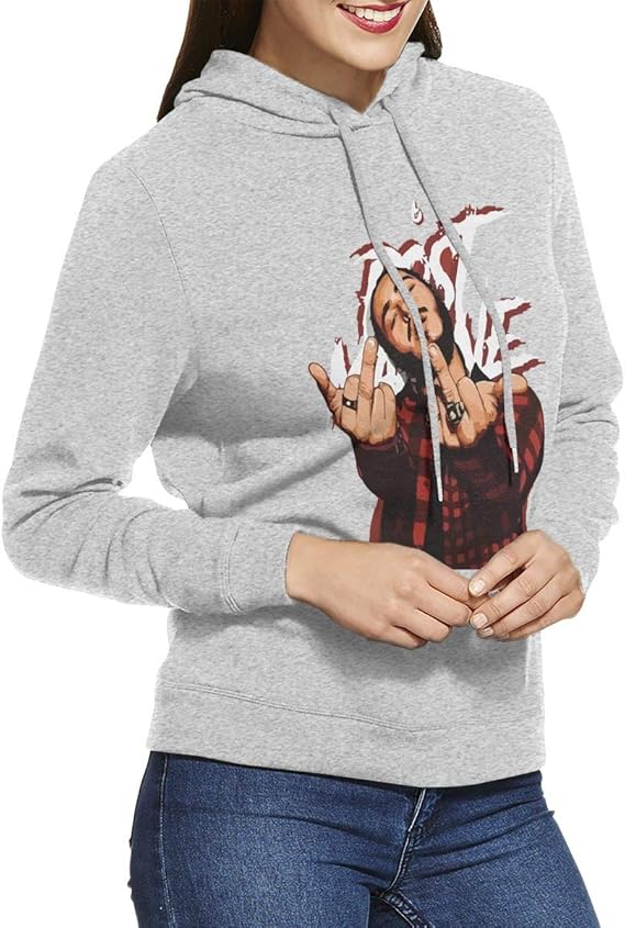 Amazon Co Jp Post Malone ポスト マローン スウェット フード付き 春秋服 冬服コート 長袖 ファッショ ペアルック パーカー プルオーバー レディース 柔らかい 女性 服 ファッション小物