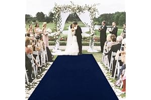 MODFUNS Navy Blue Aisle Runner for Wedding Carpet Runners Velvet Aisle Floor Runner 5x20ft Runway Rug with Carpet Tape Boho Carpet Floor Walkway Rug for Prom Reception Hallway Decoration