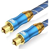 EMK Digital Optical Audio Cable Fiber Optical Toslink Cable SPDIF Audio Cable Male to Male Cord for Home Theater, Sound Bar, 