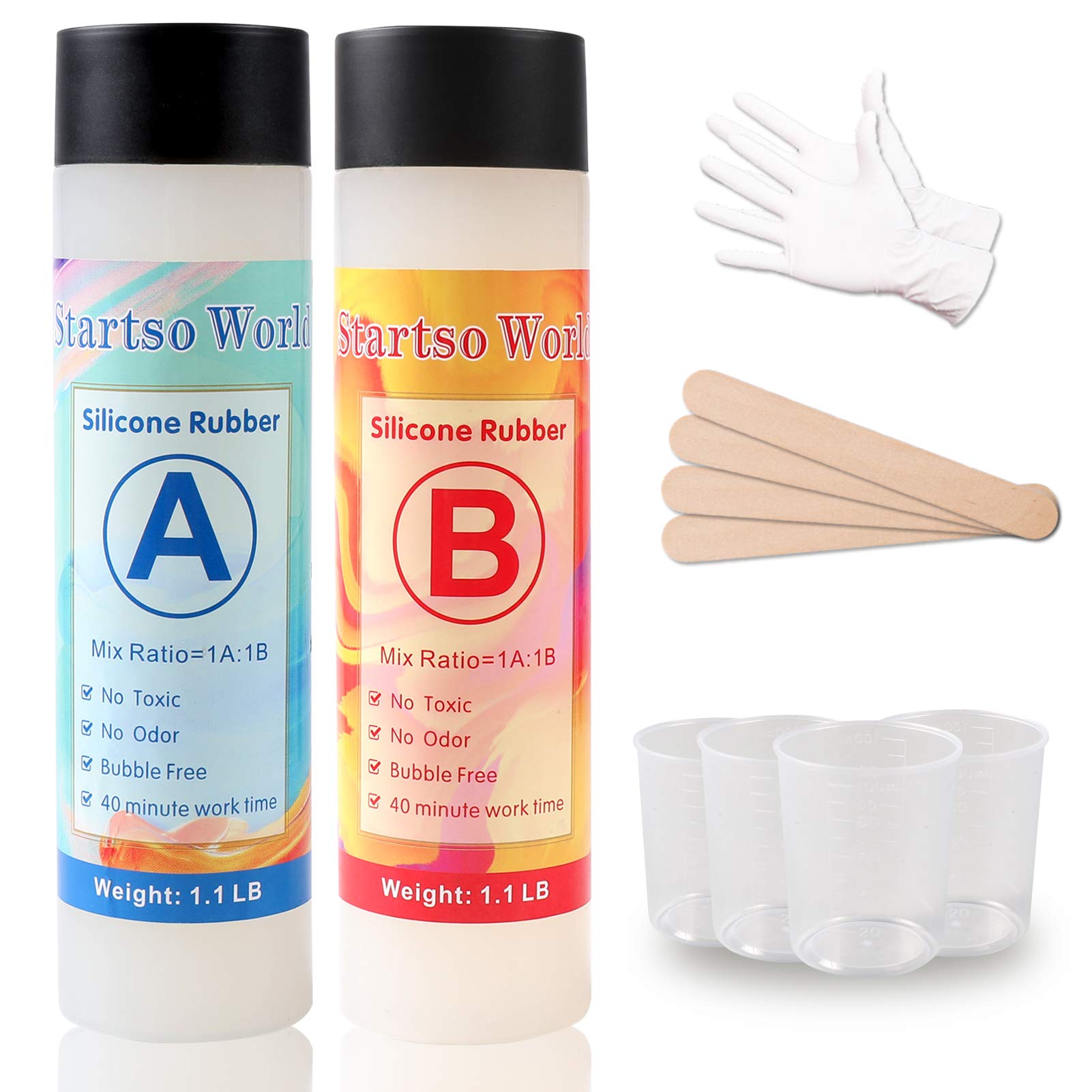 Buy Silicone Mold Making Kit, 20A Translucent Platinum RTV2 Liquid