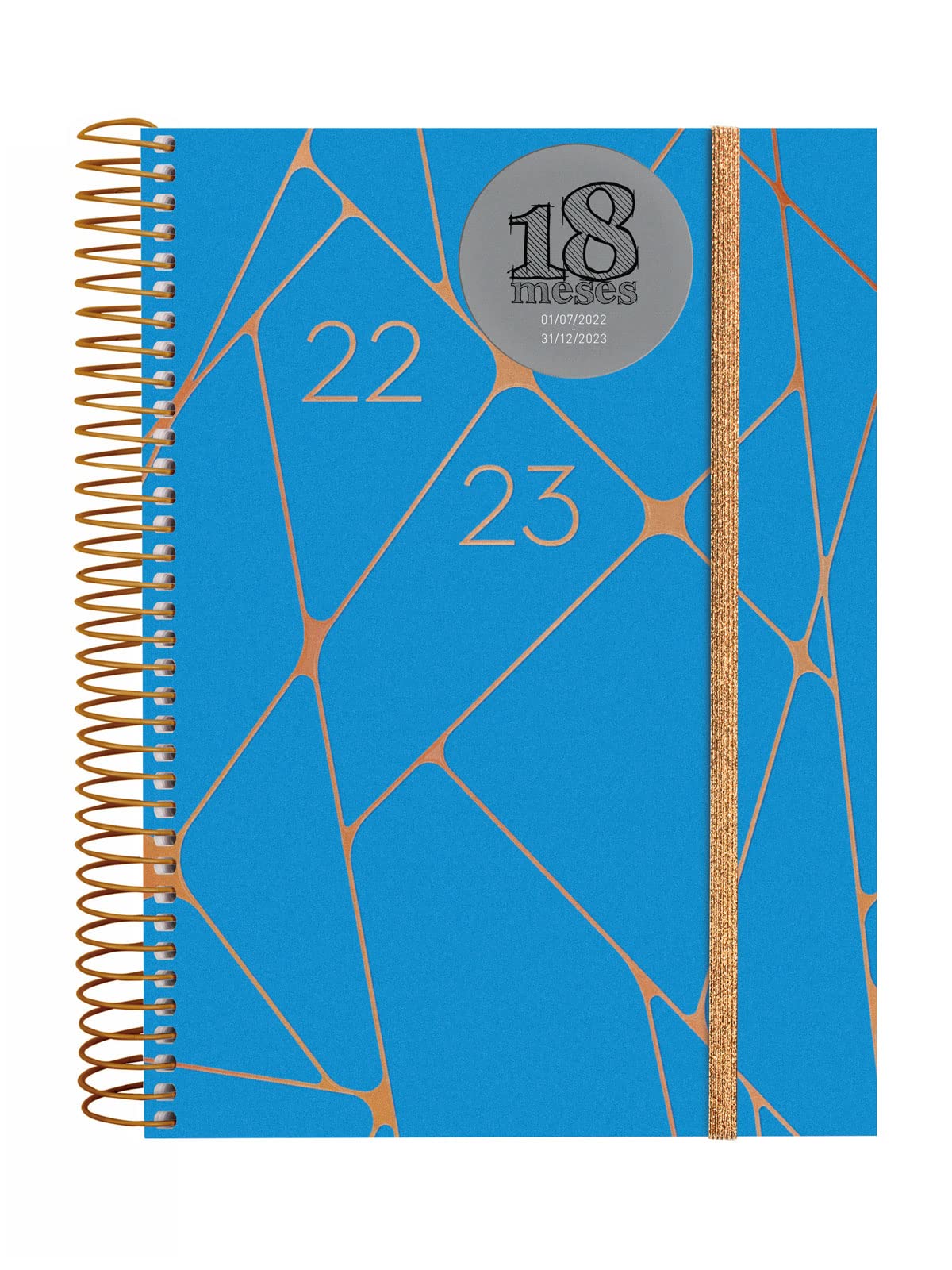 Finocam - Agenda 2022 2023 Spiral 18 Months 2 Days Page July 2022 - December 2023 (18 months) Geometric