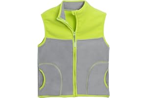 Diayiko Boys Full Zip Polar Fleece Vest Sleeveless Outwear Warm Jacket with Pockets