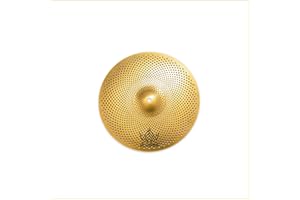 ULUOBO 8 inch Splash Cymbal, Low Volume Small Quiet Silent Cymbal for Drum Pratice (Gold, 1 Piece)