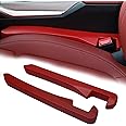 VAWIT Car Seat Gap Filler, Universal Fit Car SUV Truck Gap Between Seat and Console Stop Cellphone Wallet Keys Coins from Dropping (Red, Pack of 2)