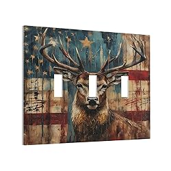 Xuejiaku Light Switch Cover Plate Rustic Elk Deer