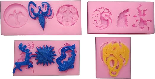 Amazon Com 4pcs Set Game Of Thrones Family Badges Cake Silicone