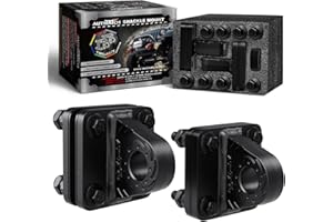 AUTMATCH D Ring Shackle Mount with Backer Plate (2 Pack) - Bolt On Clevis Mount Bumper Shackle Bracket, Max 24T (52,910 Lbs) for Bumper, Bucket, Trailer, Truck, Matte Black