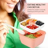 Greentainer 52 OZ Salad Container 3-Compartment BPA-Free Pink view 6