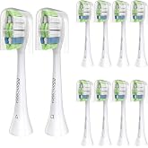 Pisonicleara Replacement Toothbrush Heads for Philips Sonicare(10 pcs) | For: 4100 3100 1100 5950 7300 6500 5900 C1/2/3 G2 A3 2/3 Series Plaque Control Gum Health FlexCare Easy Clean ProtectiveClean