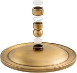 Aopoy 8 Inch Antique Brass Rainfall Shower Head with Filter Vintage Swivel G1/2 view 7