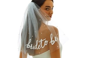 TWPER Bride to Be Sash Veil Bachelorette Party Accessories, Bridal Shower Decorations, Engagement Gifts for Bride