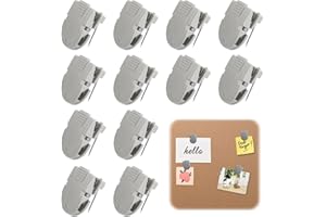 RJLCTH 12 Pcs Cubicle Clips for Fabric Walls, Durable Plastic Cubicle Wall Clips and Cubicle Wall Hangers for Pictures, Sturd