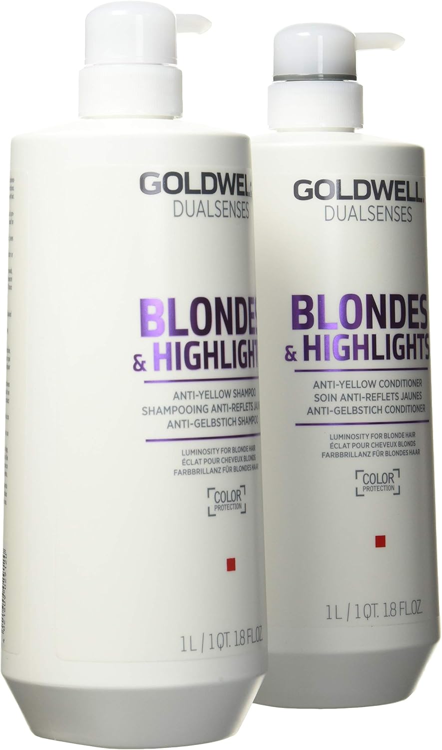 Goldwell Dualsenses Blondes & Highlights Anti-yellow Shampoo, 1 Litre, White - Image 4