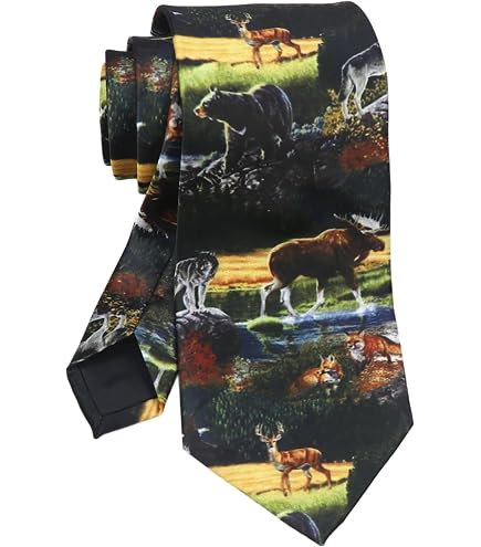 Amazon.com: Three Rooker Wolf Ties Mens Animal Wolves Necktie