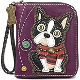 CHALA Zip Around Wallet, Wristlet, 8 Credit Card Slots, Sturdy Pu Leather