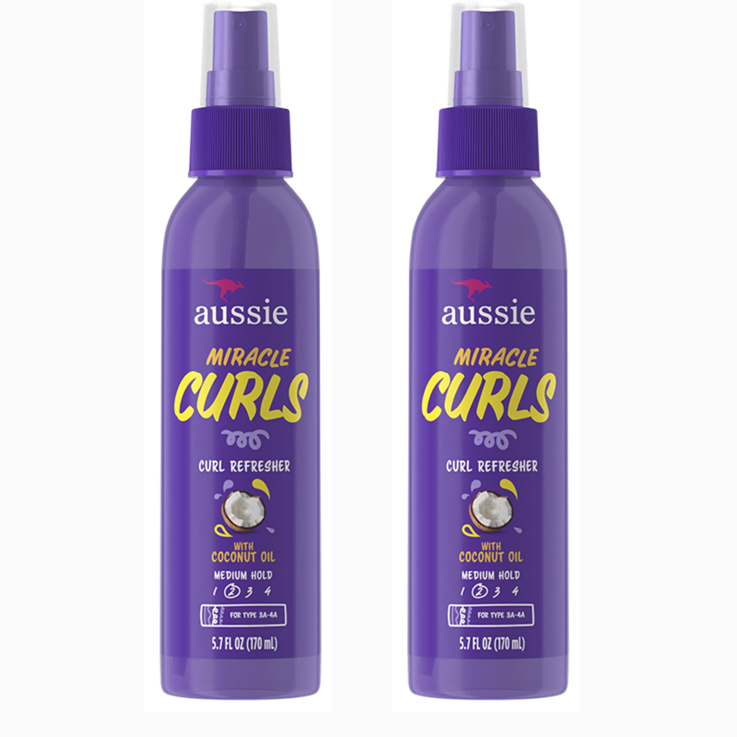 Aussie Miracle Curls Curl Refresher Maximum Hold 5.7 Ounce (170ml) (Pack of 2)