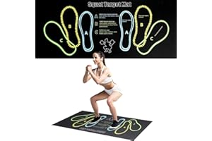 HAEZU Squat Mat with Foot Position,Large Squat Target Pad 30'' X 13.8'',4mm Thickness Squat Mat Foot Positioning, Exercise Mat for Squats, Leg and Abdominal Workouts