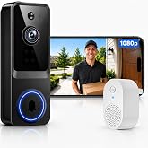 Doorbell Camera Wireless, 1080P Video Doorbell Camera Battery Powered | Security Camera with AI Human Detection, 2-Way Audio, Night Vision, Cloud Storage, 2.4GHz WiFi, Front Door Camera for Home