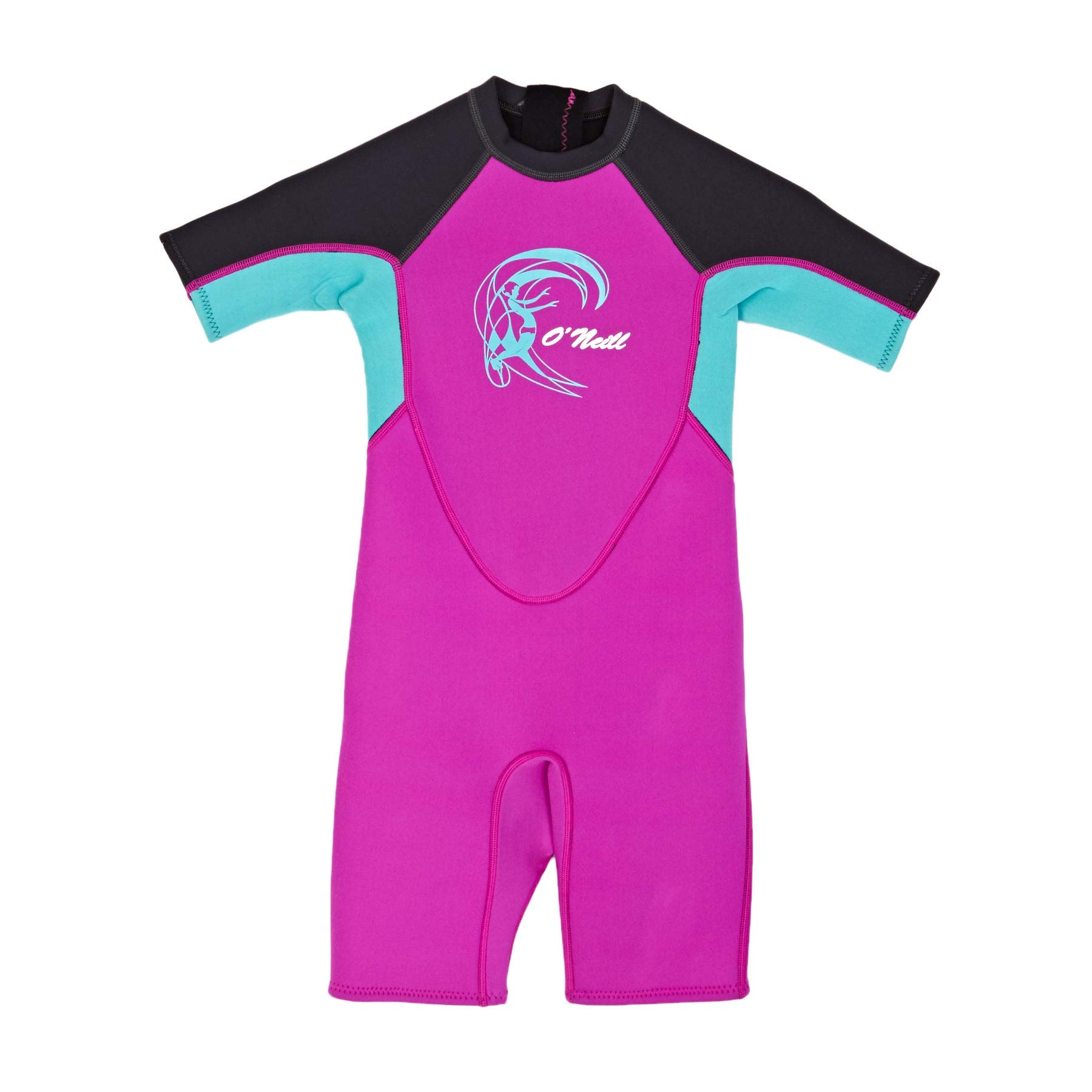 O'Neill Wetsuits Children's Toddler Reactor 2mm Spring Wetsuit, Berry/Light Aqu, 4 UK
