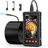 50FT Endoscope Camera with Light, Oiiwak Snake Borescope Endoscope Inspection Camera for Pipe Sewer Drain Plumbing Inspection 1080P HD 4.3" IPS Screen IP67 Waterproof