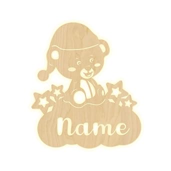 Wandlampe Wolke Barchen Kinderzimmer Personalisierte Lampe Mit
