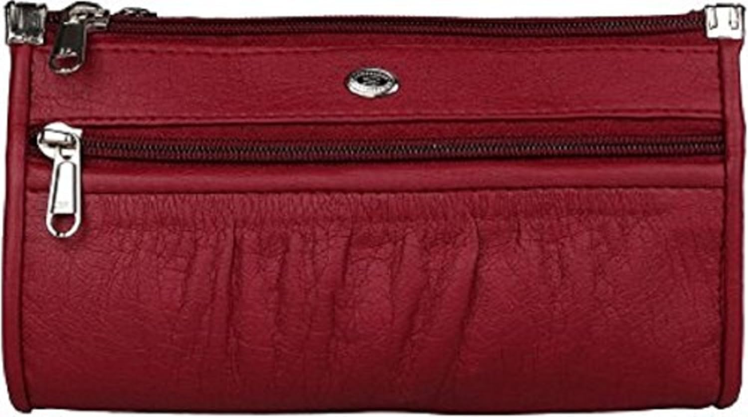 legendmart faux leather women's/girl's clutch - maroon