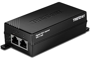 TRENDnet Gigabit PoE + Injector, TPE-114GI, Supplies (15.4W), (30W), Network A Device Up to 100m (328 ft), Plug & Play, NDAA 