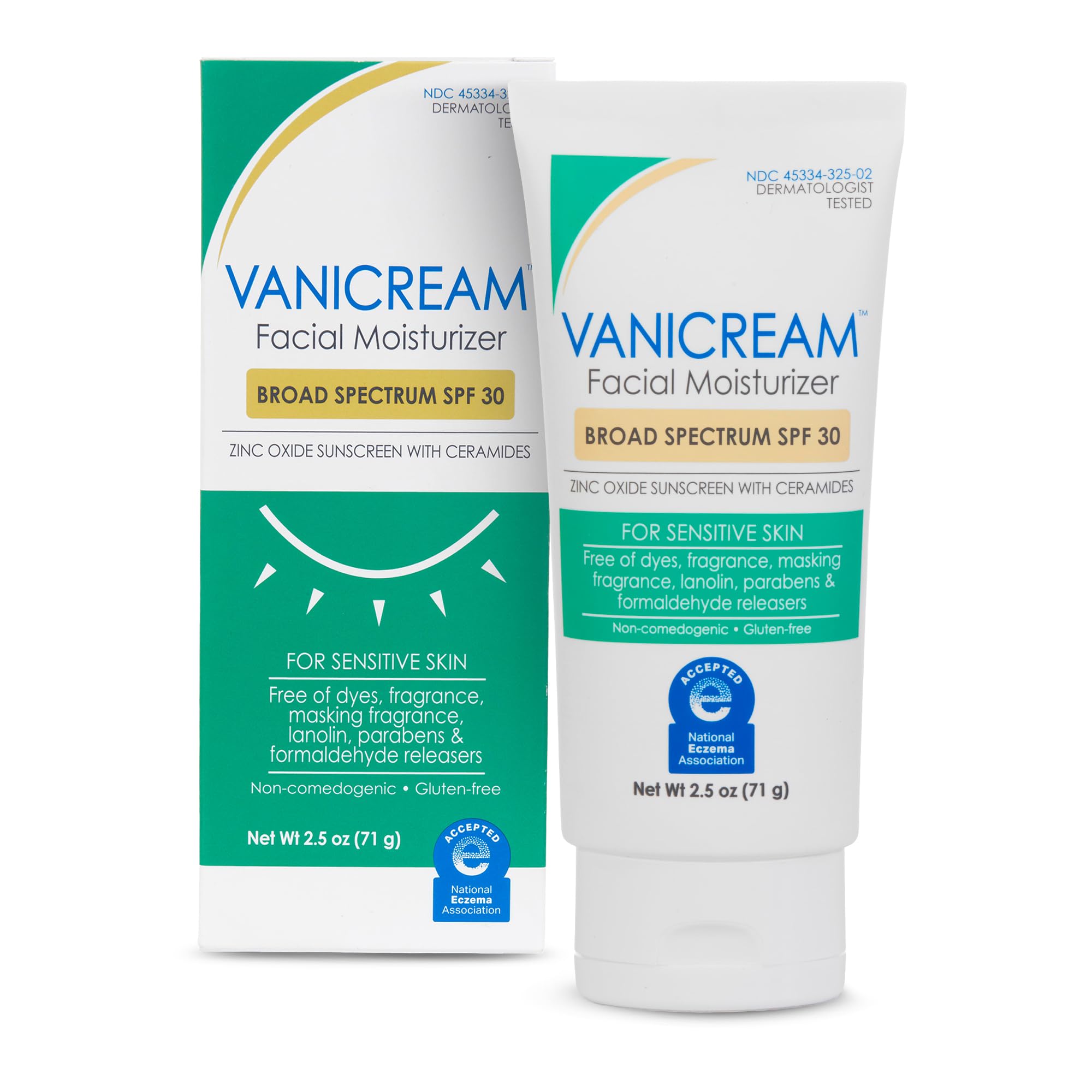 Photo 1 of *8/2027* Vanicream Facial Moisturizer Broad Spectrum SPF 30; 2.5 Fl. Oz.