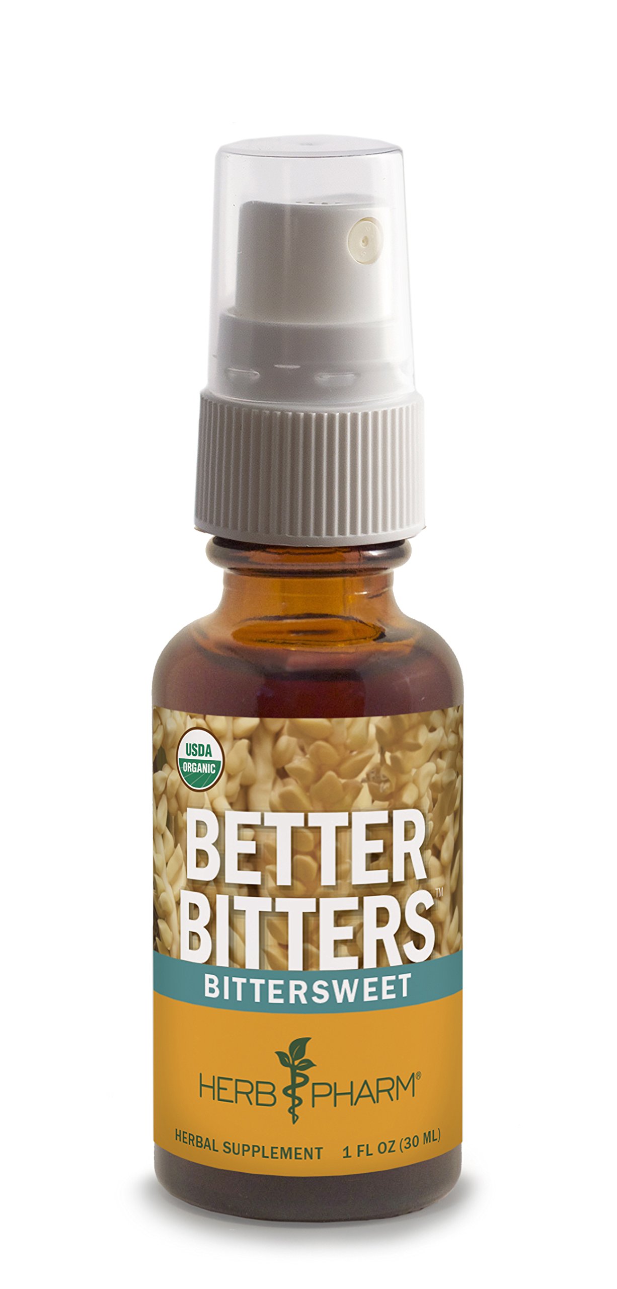 Herb Pharm Better Bitters Certified Organic Digestive Bitters, Orange, 1 Ounce