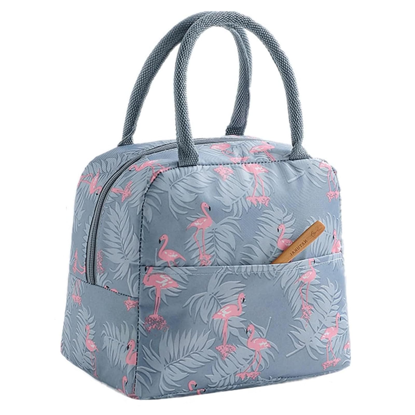 WUWYOUWL Insulated Lunch Bag, Flamingo Insulated Tote Bag Wide Open Insulated Cooler Bag Water-Resistant Thermal Leak-Proof Lunch Organizer for Adult Kids Outdoor Picnic Work