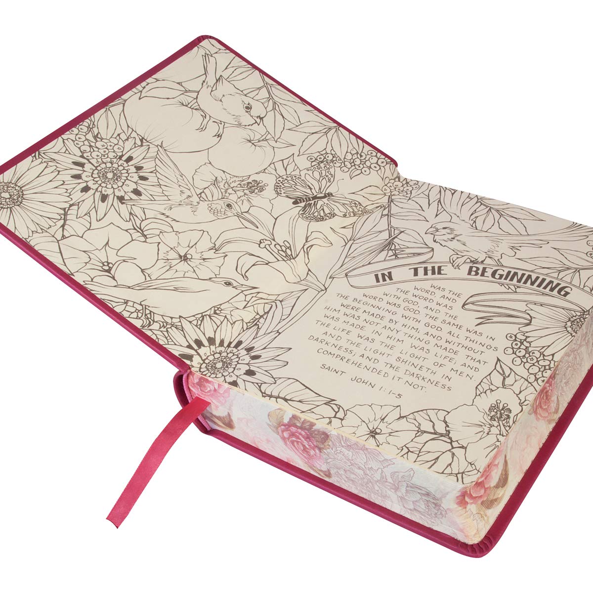 KJV Holy Bible, My Creative Bible, Faux Leather Hardcover - Ribbon Marker, King James Version, Bright Pink w/Elastic Closure (KJV Creative Editions)