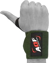 AQF Power Weight Lifting Wrist Wraps Pair One Size Fits All view 6
