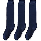 EPEIUS Girls Knee High Socks Seamless Cotton School Uniform Socks Kids Boy Over the Calf Sock 3/5 Pack