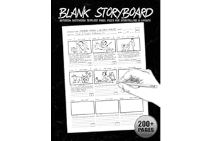Blank Storyboard: Notebook Sketchbook Template Panel Pages for Storytelling & Layouts: 200+ Pages with 9x9 Story Board Frames