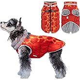 CuteBone Waterproof Thick Dog Winter Coat Doggie Jacket Warm Pet Clothes Comfortable Puffer Dog Vest for Small Medium Large Dogs with Harness Hole YRFN20M