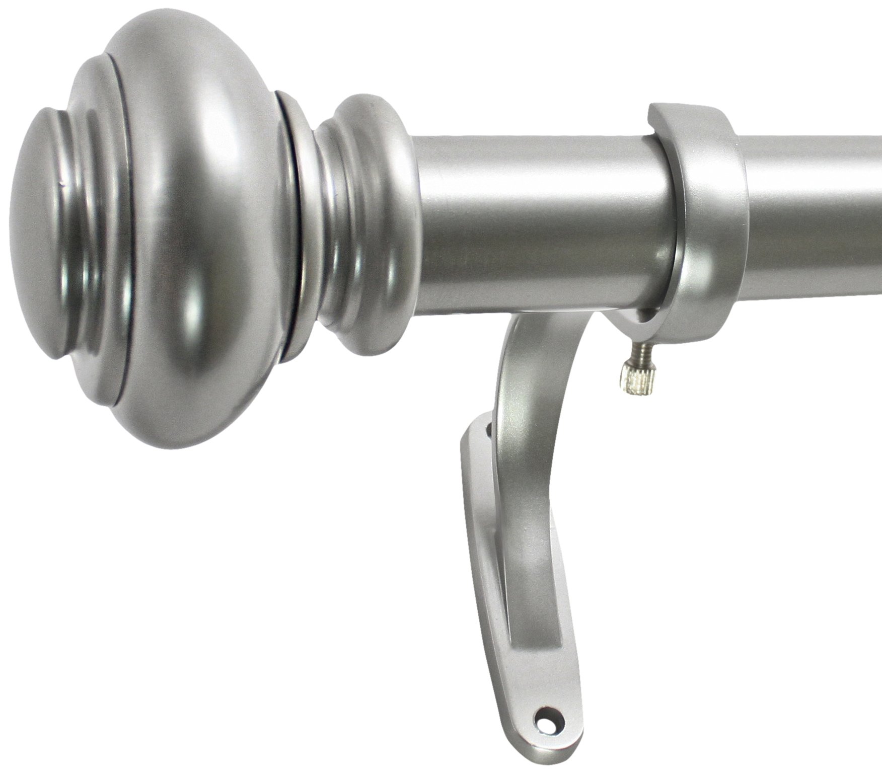 Decopolitan 1Inch Urn Single Window Treatment Rod Set 72 to 144Inch