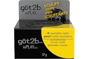 Got2b InPlay Sculpt Paste for Touchable Styles, 57g, Lightweight and Non-Greasy, for Short to Medium Length Hair