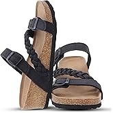 YOKI LORAYN-02 Strappy Sandals For Women With Braided Strap - Cork Sandal Featuring Double Buckle, Comfortable Open Toe Platform Sandals