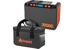 Takki 111Wh Portable Power Station with Carrying Case Bag, Camping Generator Lithium Battery with Peak 120W AC Outlet USB Ports for for Home Power Outages Outdoor Camping